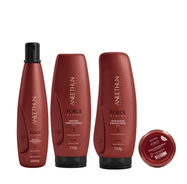 Force System Hair Strength Recovery Booster Treatment Kit 4 Itens - Aneethun