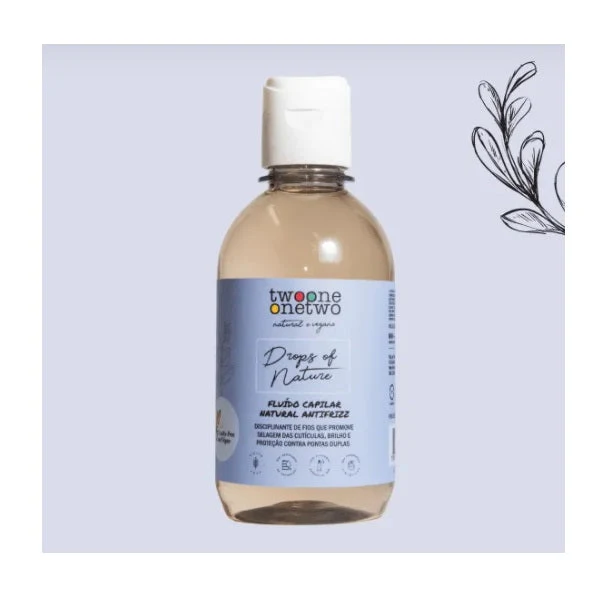 Drops of Nature Mint Biphasic Vegan Anti Frizz Hair Fluid 250ml - Twoone Onetwo