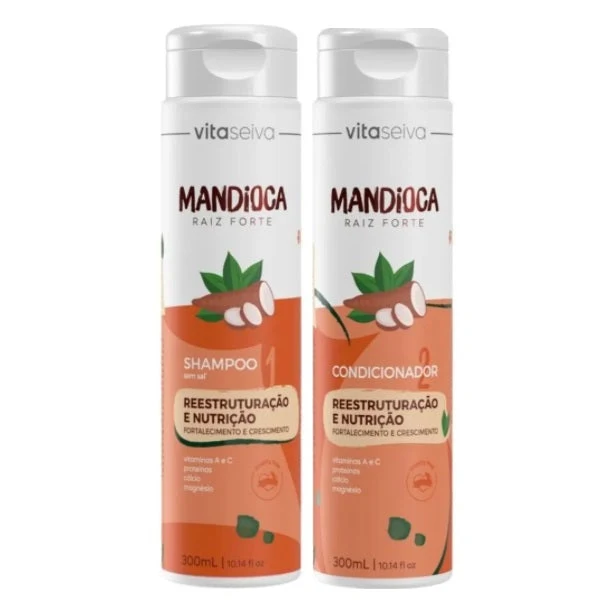 Mandioca Cassava Strong Roots Hydration Hair Growth Kit 2x300ml - Vita Seiva