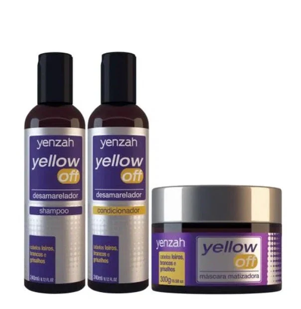 Yellow Off Blond Hair Neutralizing Moisturizing Treatment Kit 3 Itens - Yenzah