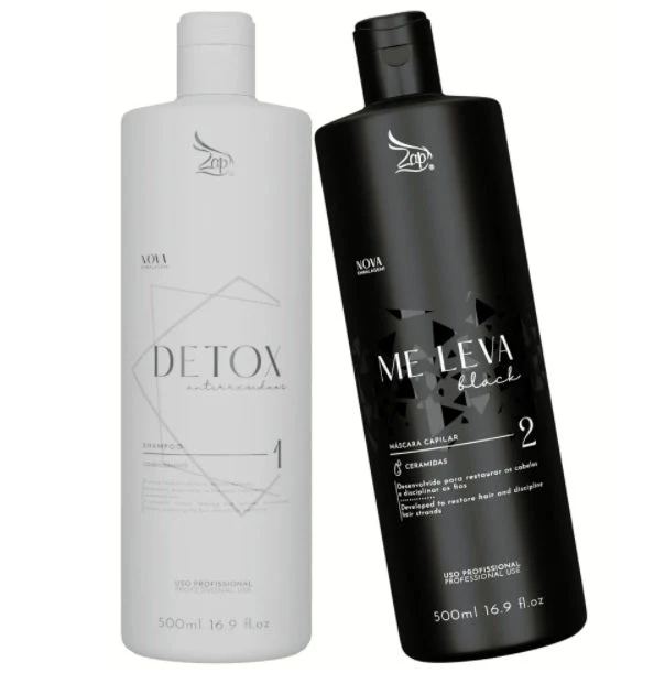 Me Leva Detox Black Macadamia Coconut Oil Treatment Kit 2x500ml - Zap Cosmetics