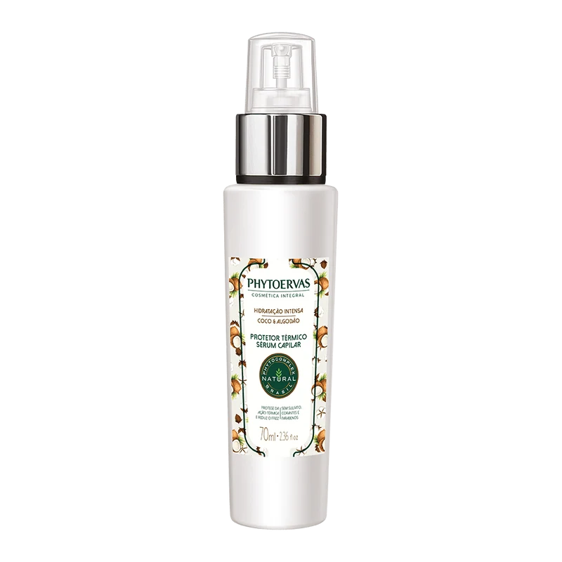 Phytoervas Thermal Protector Serum Capillary Hydration Intense Coconut and 70ml Cotton