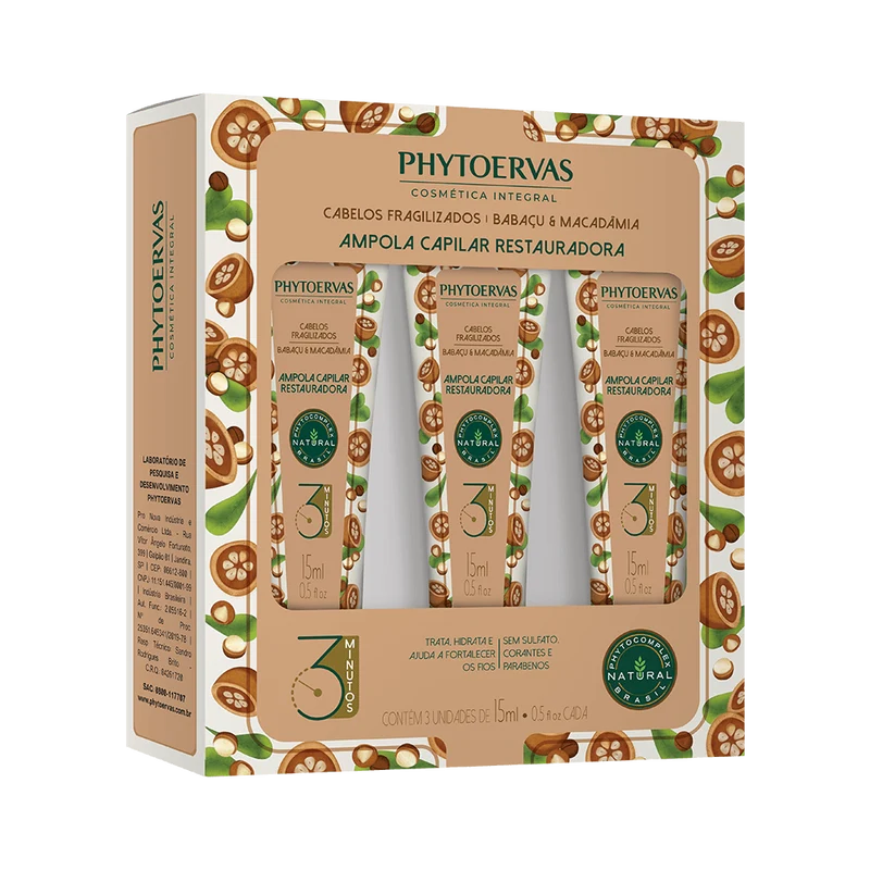 Phytoervas Babaçu Fragile Hair Ampoule and Macadamia 3 / 15ml