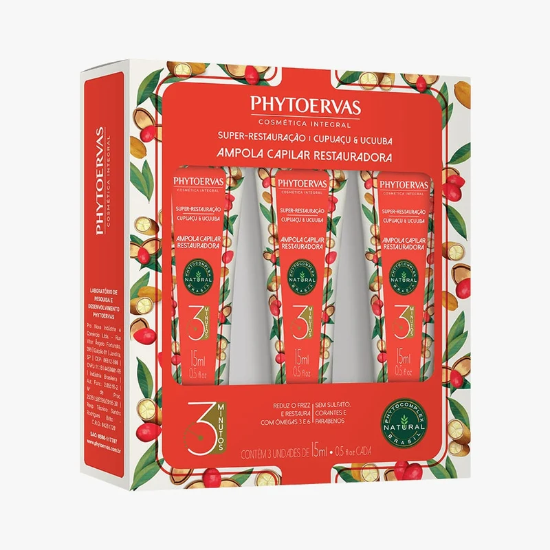 Phytoervas Super Hair Light Bulb Cupuaçú and Ucuúba 3 / 15ml