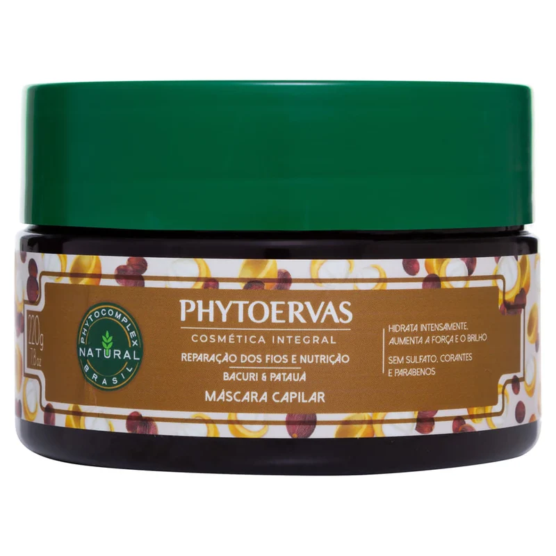 Phytoervas Mask for Hair Repair of Wires and Nutrition Bacuri and Patauá 220ml