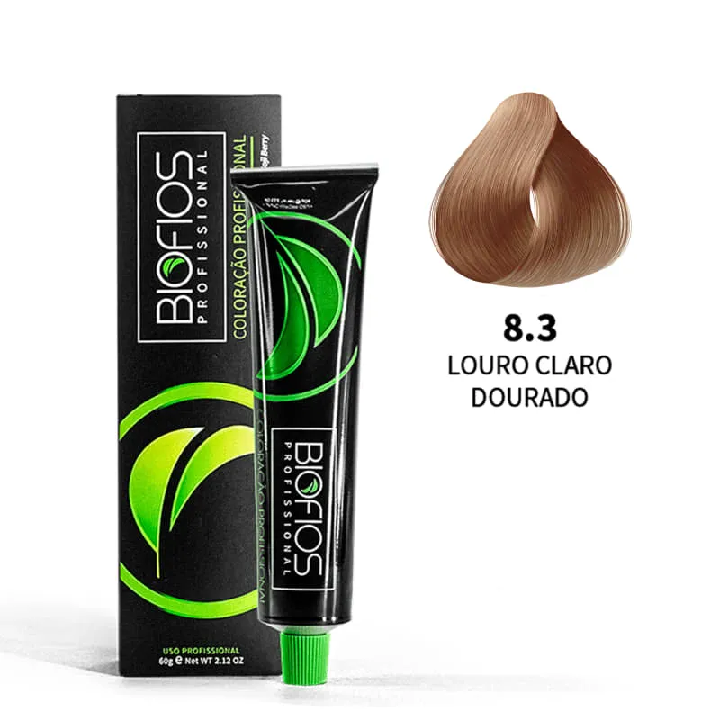 Biofios Profissional 8.3 Light Blonde Dourado- Permanent Coloring 60g