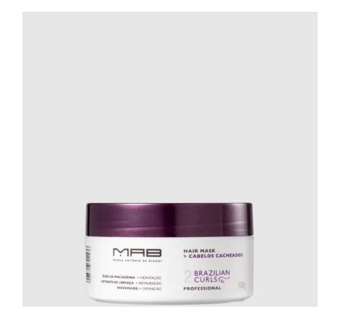 Brazilian Curls Curly Wavy Hair Silkiness Hydration Treatment Mask 100g - MAB