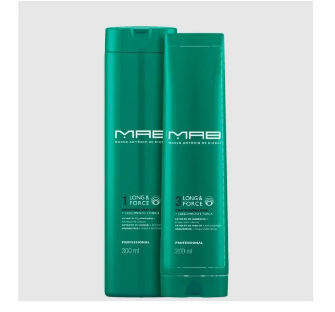 Long & Force Jaborandi Hibiscus Keratin Repair Hair Treatment Kit 2 Itens - MAB