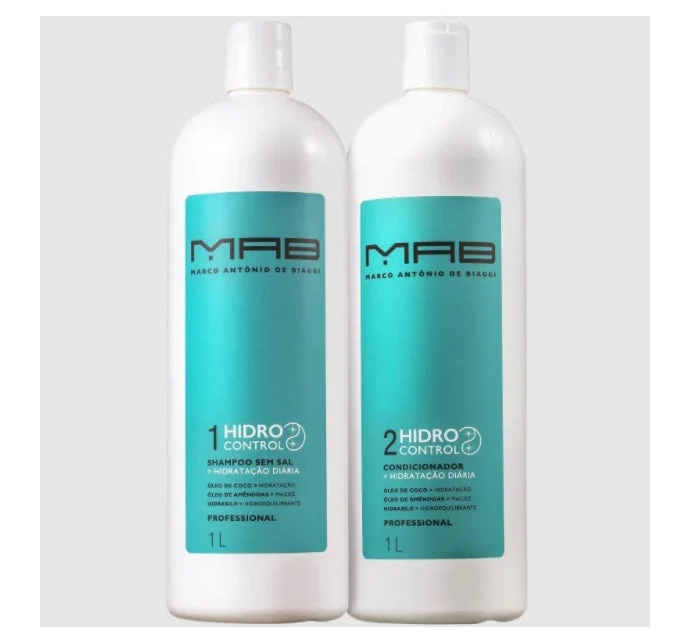 Hidro Control Daily Moisturizing Coconut Oil Almond Treatment Kit 2x1L - MAB