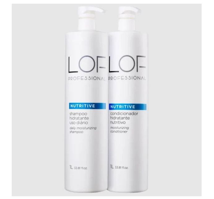 Nutritive Moisturizing Nourishing Anti Frizz Hair Kit 2x1L - LOF Professional