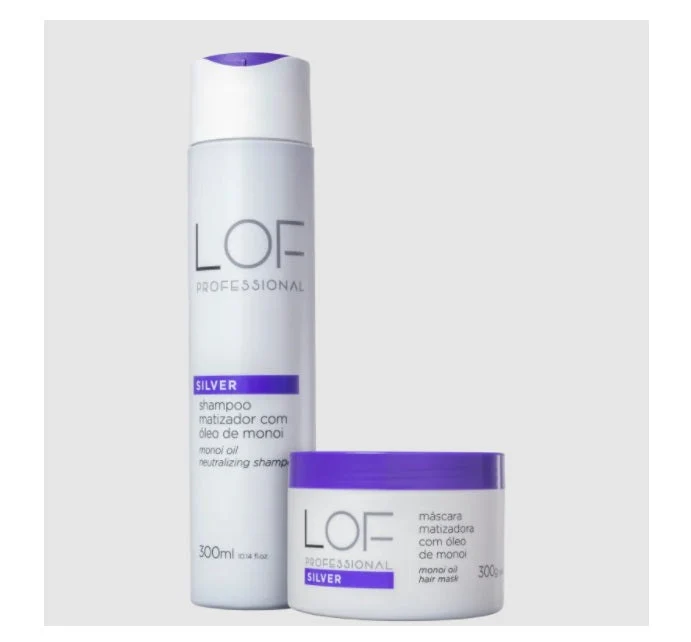 Blond Hair Silver Tinting Color Maintenance Treatment Kit 2 Itens - LOF Professional