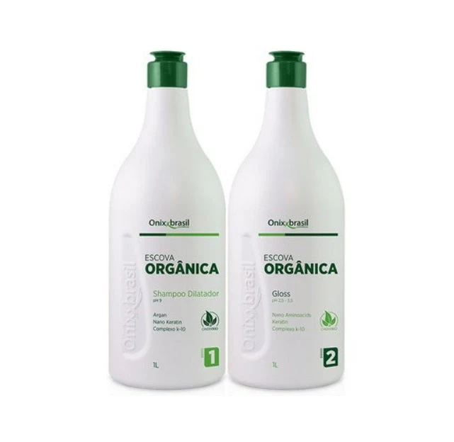 Organic Hair Straightening Argan Keratin K10 Progressive Brush Kit 2x1L - Onixx