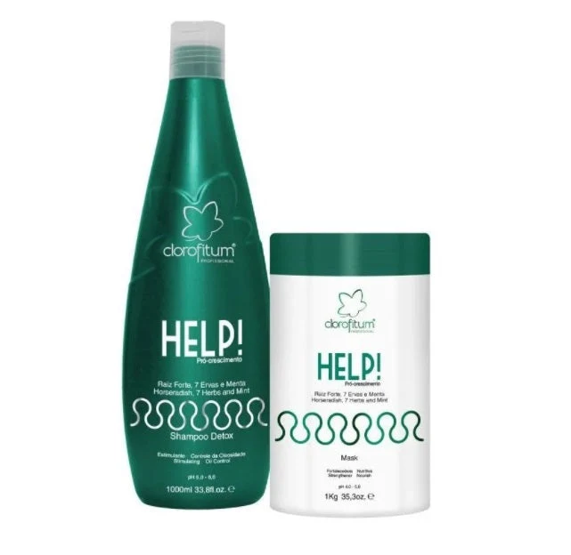 Help Detox Pro Growth Maintenance Oil Control Hair Treatment Kit 2x1 - Clorofitum