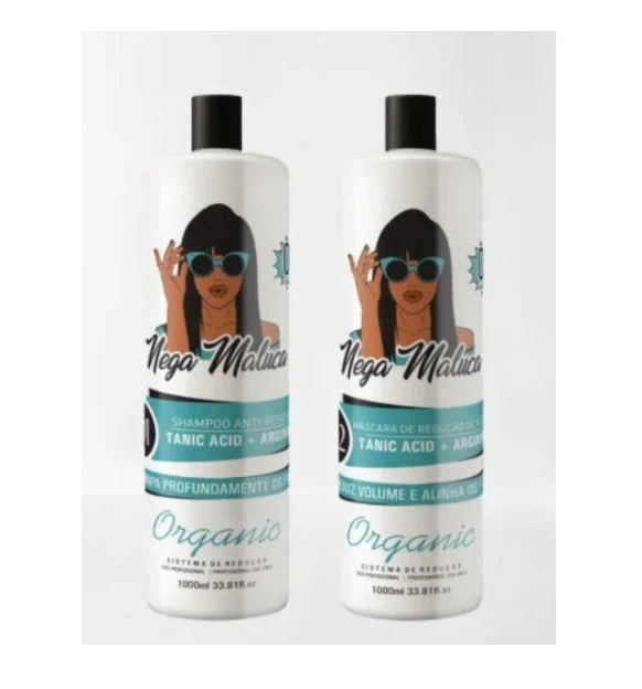 Organic Progressive Brush Tanic Acid Argan Straightening Kit 2x1L - Nega Maluca