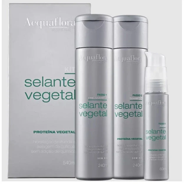 Vegetable Cuticle Sealing Protein Moisturizing Treatment Kit 3 Itens - Acquaflora