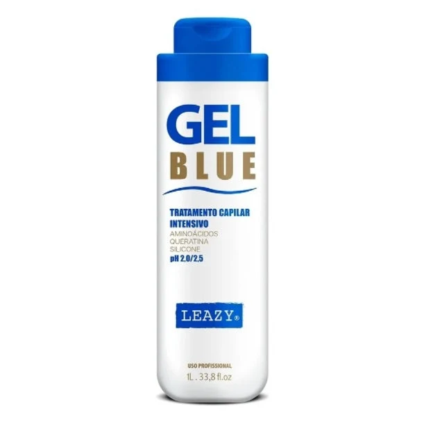 Blue Treatment Gel Progressive Brush Intensive Curly Hair Straightening 1L - Leazy