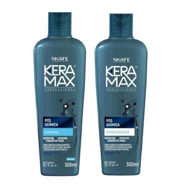 Keramax Post Chemistry Creatine Keratin Apple Vinegar Hair Kit 2x300ml - Skafe