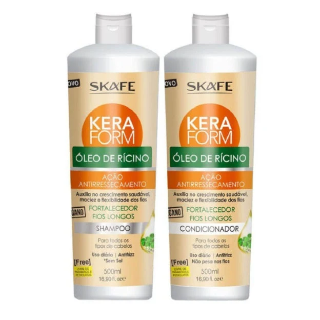 Keraform Rícino Castor Oil Hair Treatment Kit 2x500ml - Skafe