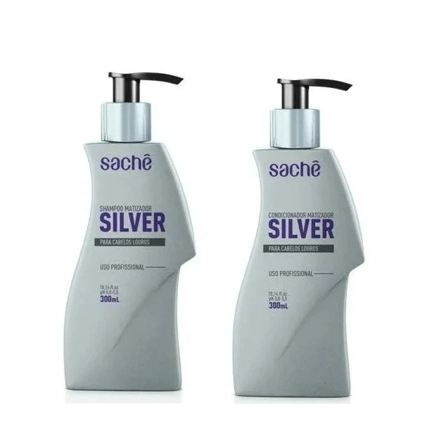 Silver Blond Hair Tinting Color Maintenance Treatment Hair Kit 2x300ml - Sachê