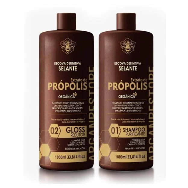 Definitive Sealant Organic Propolis Extract Progressive Brush Kit 2x1L - Fio Perfeitto