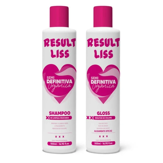Result Liss Progressive Semi Definitive Organic Sealing Kit 2x500ml - Fio Perfeitto
