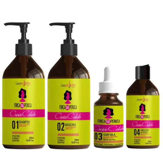 Hair Growth Força na Peruca Strengthening Recovery Kit 4 Itens - Fio Perfeitto