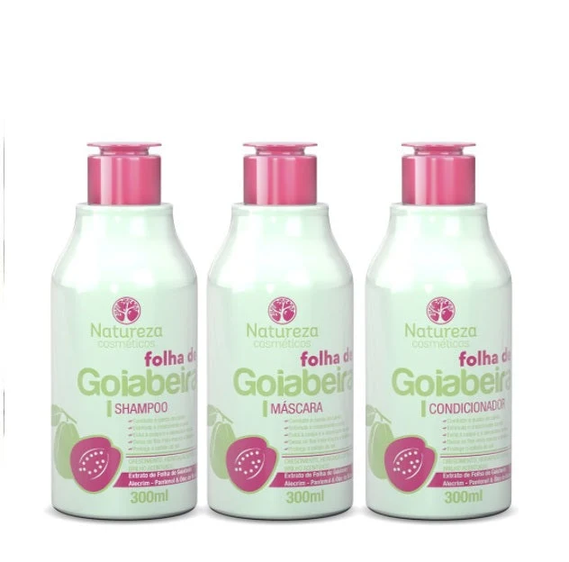 Brazilian Guava Leaf Goiaba Misturizing Home Care Kit 3x300 - Natureza Cosmetics