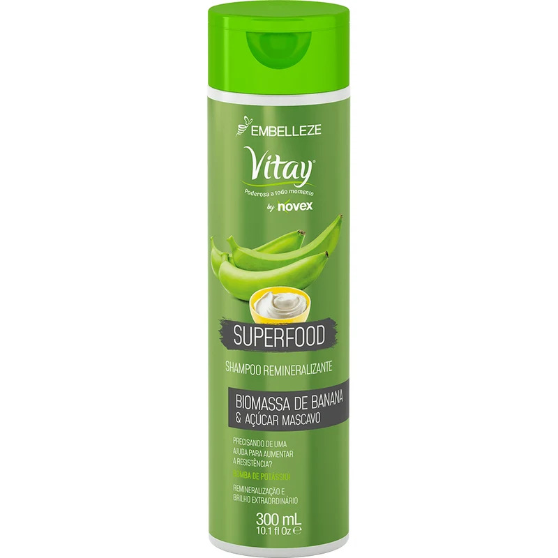 Vitay Shampoo Superfood Remineralizer Banana Biomass And Masican Sugar 300ml