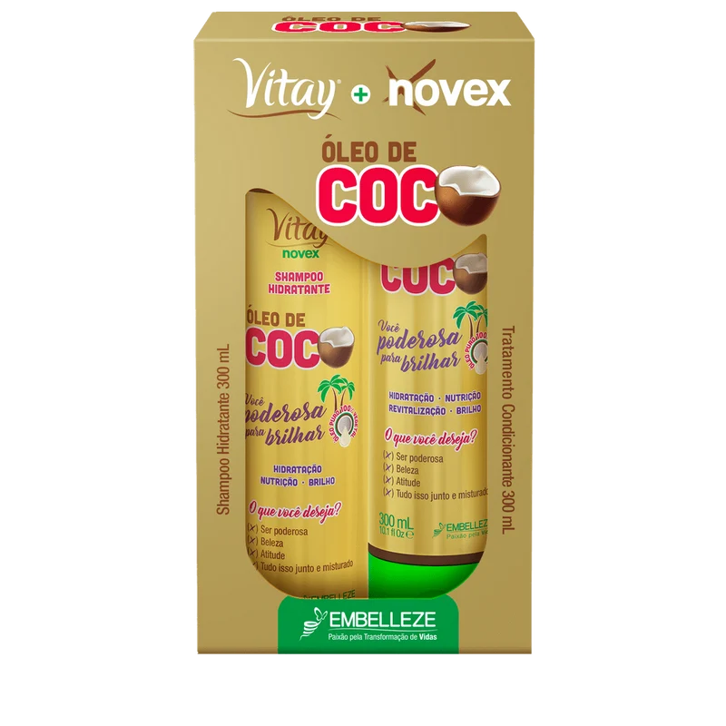 Novex Shampoo And Conditioner And Coconut Oil Kit