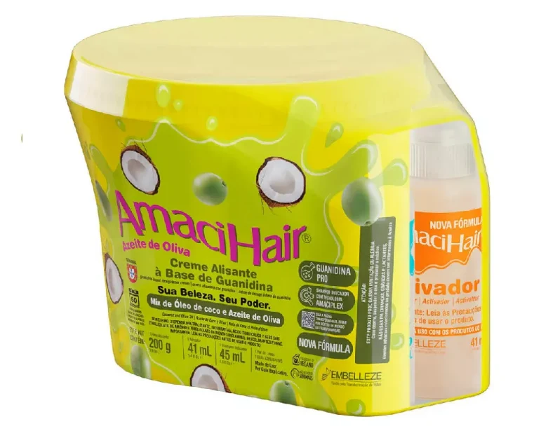Hair Relaxer Amacihair Olive Oil Straightening Voume Reducer 220g - Embelleze