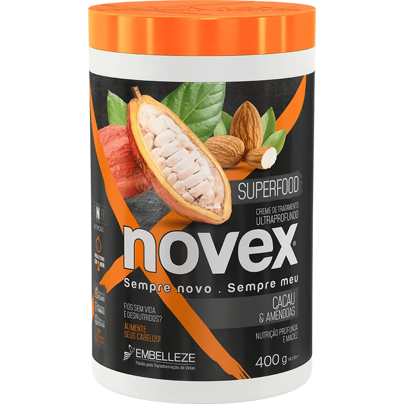 Novex Treatment Cream Superfood Cocoa And Almonds 400g