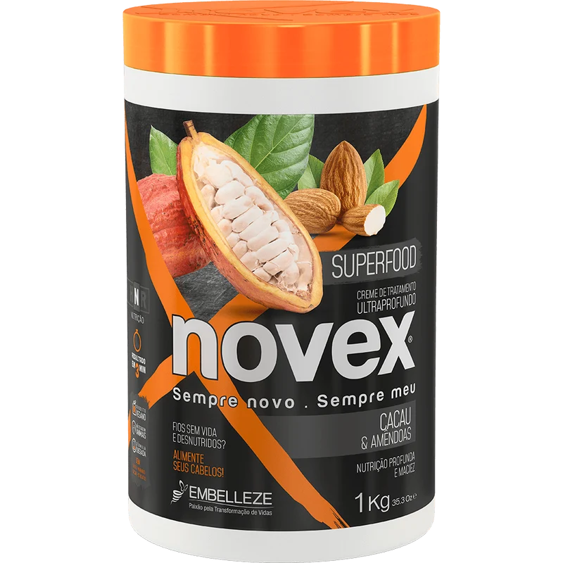 Novex Treatment Cream Superfood Cocoa And Almonds 1kg
