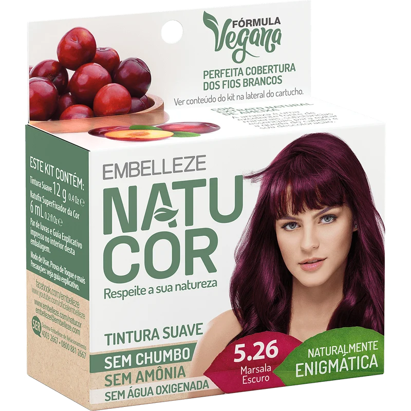 Natucor Hair Dye Naturally Enigmatic Marsala Dark Kit