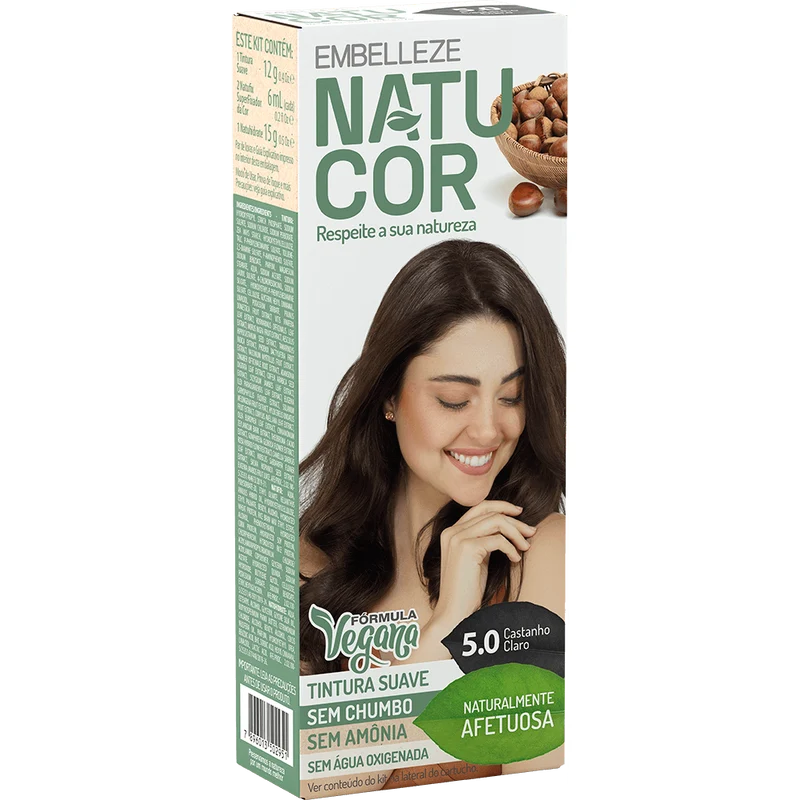 Natucor Hair Dye Naturally Affectionate Brown Brown Chestnut Complete