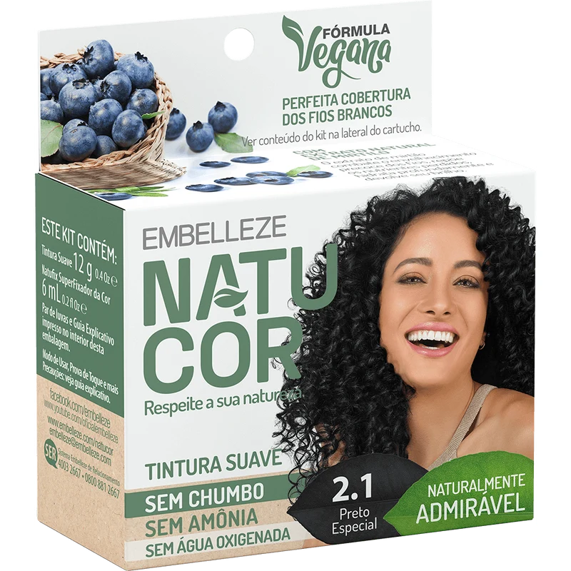Natucor Hair Dye Naturally Admirable Special Black Blueberry Kit