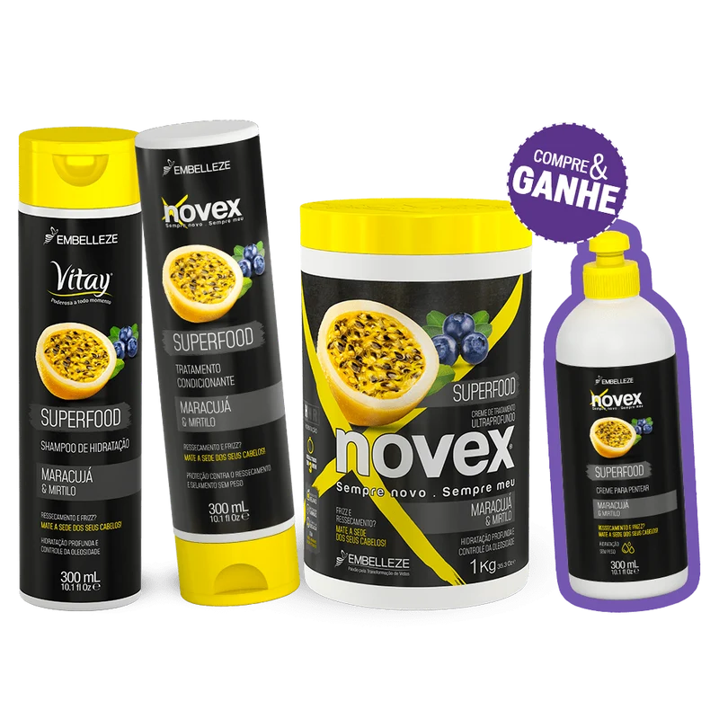 Novex Superfood Passion Fruit And Blueberry Kit