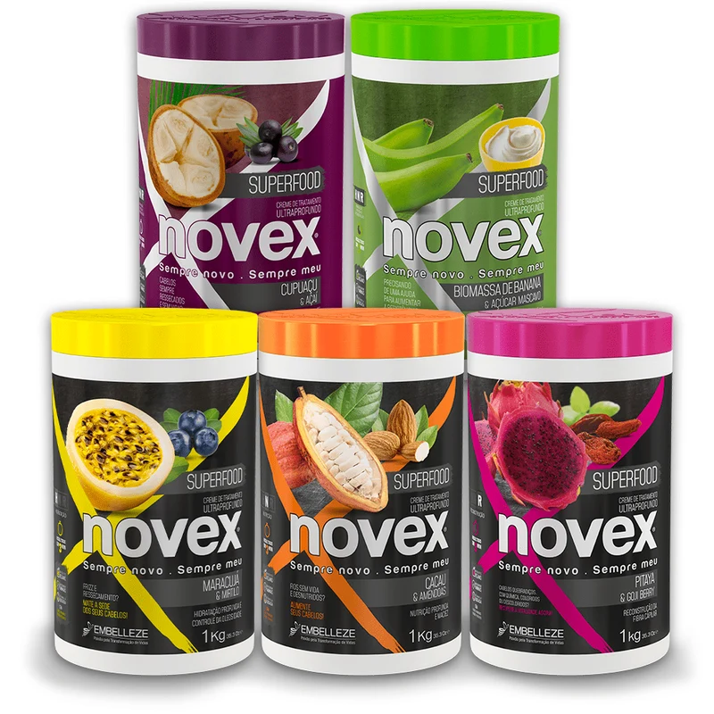 Novex Superfood Honnr Capillary Chronogram + Remineralization + Umply Treatment Creams Kit
