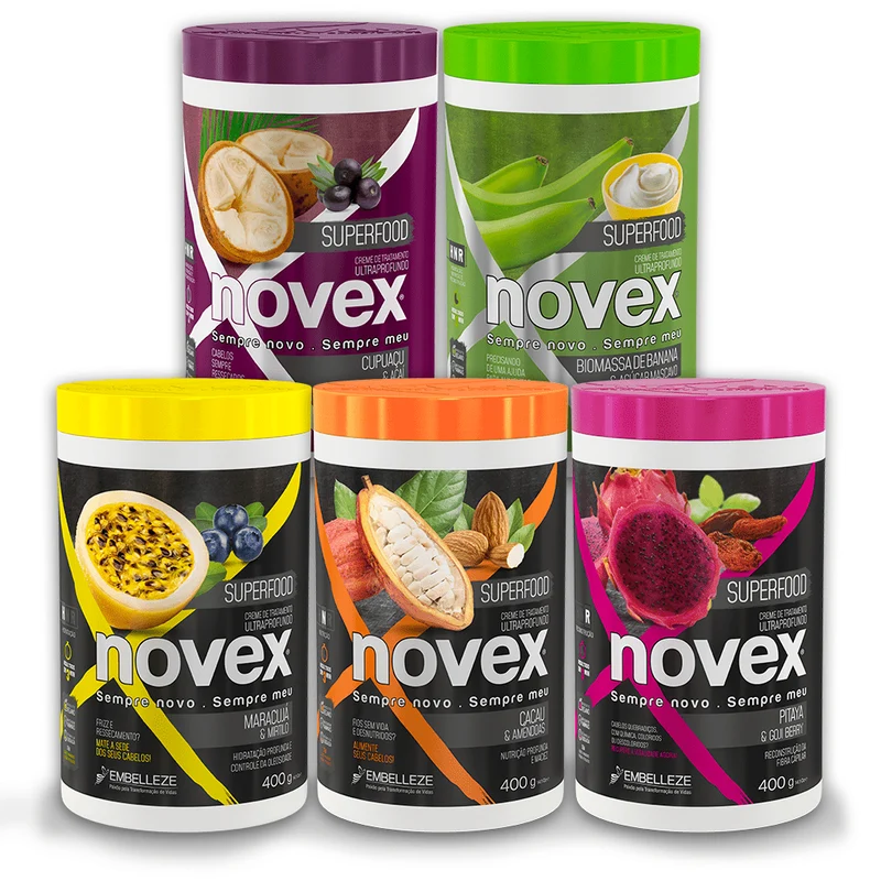 Novex Superfood Honnr Capillary Chronogram + Remineralization + Amportation Go Treatments Kit