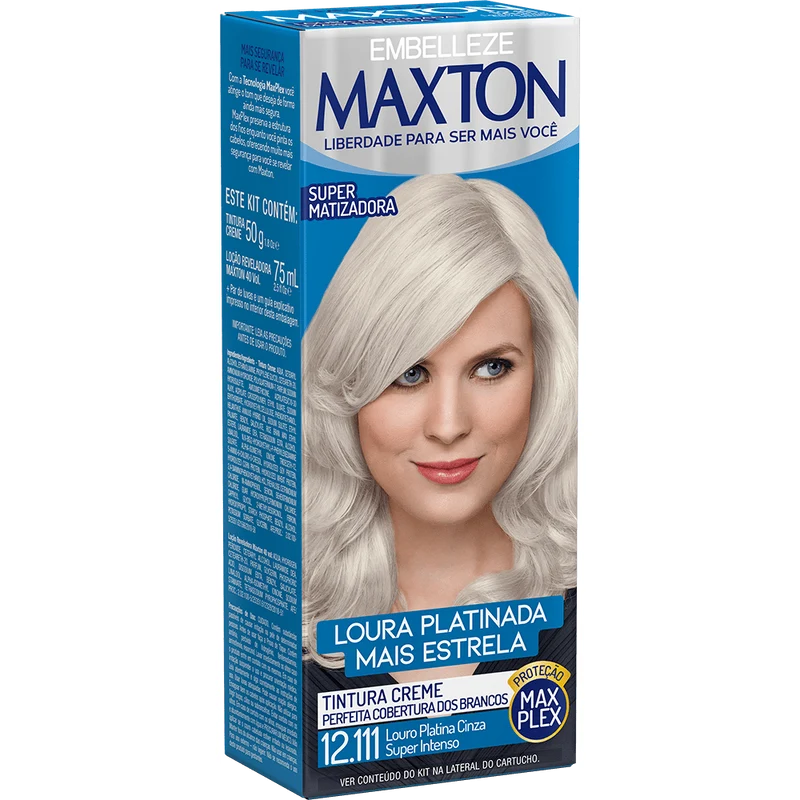 Maxton Hair Dye Blond Platinum + Blonde Platinum Platinum Super Intense Kit