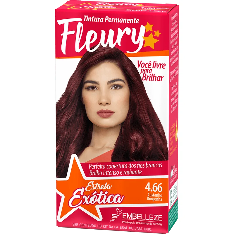 Fleury Hair Dye Brown Burgundy Kit