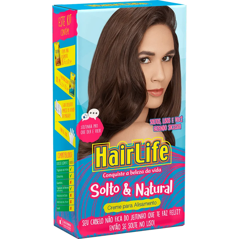 Hairlife Straightening Cream Loose & Natural Kit