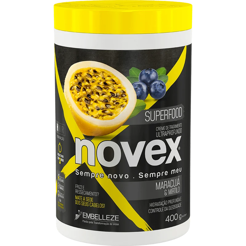 Novex Treatment Cream Surfood Passion Fruit And Blueberry 400g