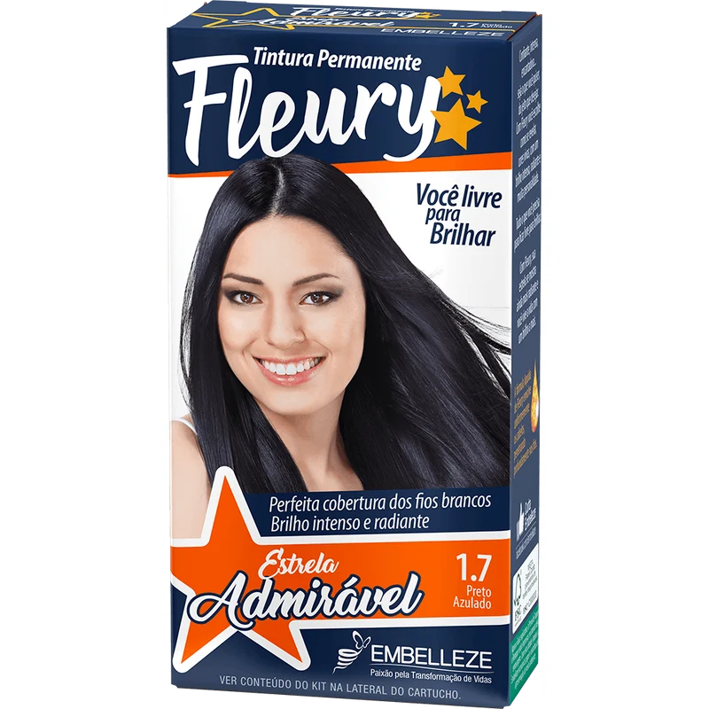 Fleury Hair Dye Bluish Black Kit