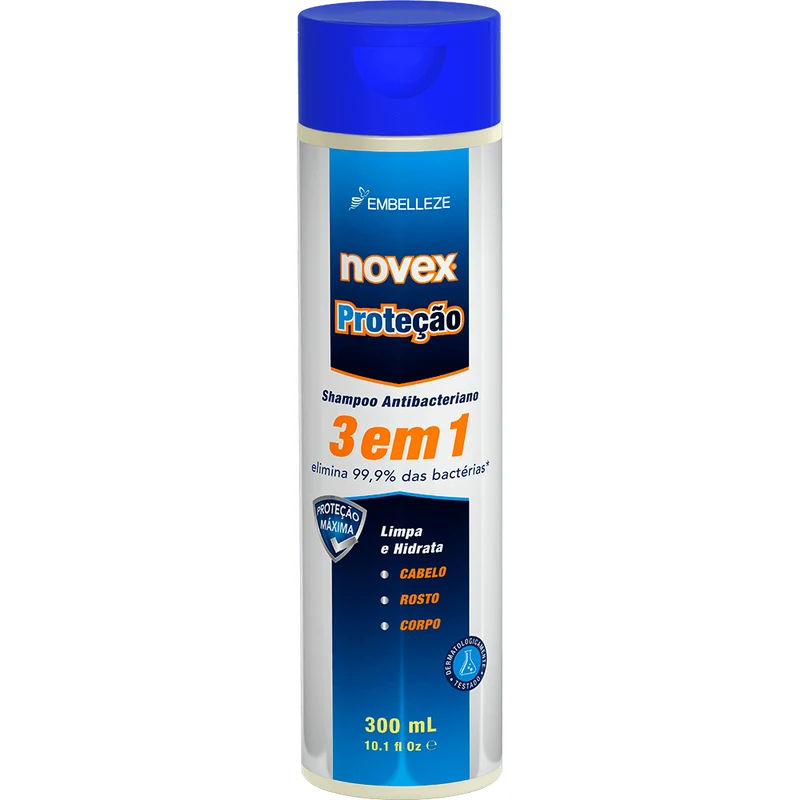 Novex Shampoo Antibacterial Protection In Hair Face Body 300ml