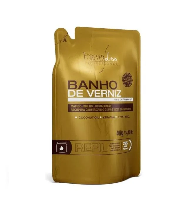 Shine Varnish Bath Moisturizing Treatment Refill Hair Mask 400g - Forever Liss