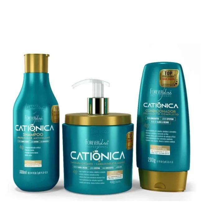 Catiônica Cationic Disciplinary Lumini System Treatment Kit 3 Itens - Forever Liss