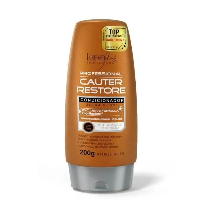 Hair Cauterization Ultra Gloss Bio Cauter Restore Conditioner 200g - Forever Liss