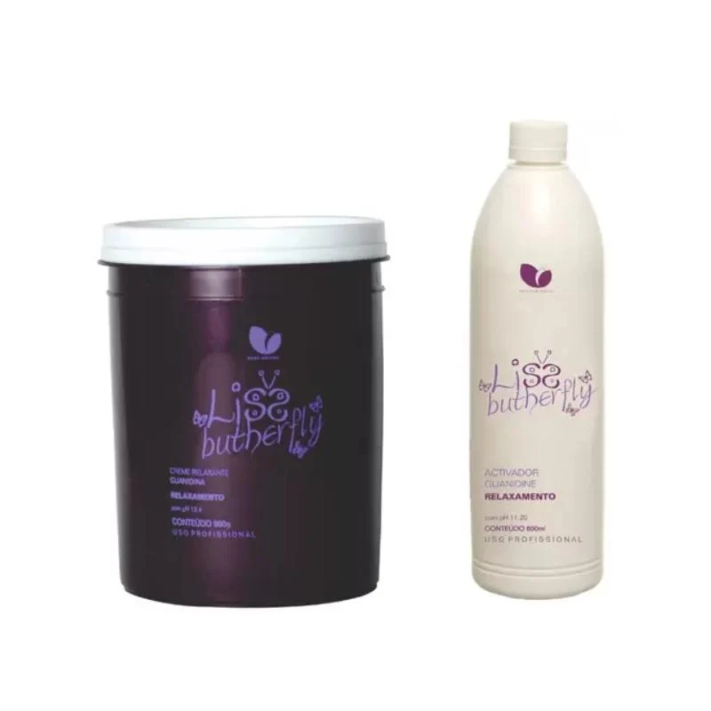 Liss Butherfly Guanidine Relaxation Activator Smoothing Kit 2 Itens - Manga Rosa