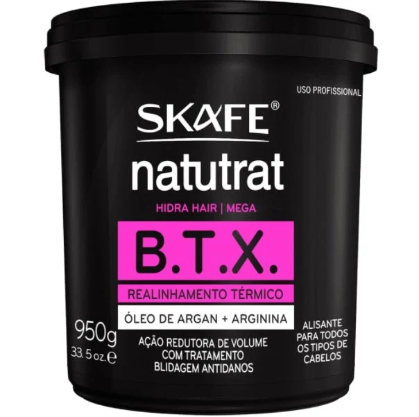 Mega Deep Hair Mask Natutrat Hydra Hair Straightening Thermal Realignment 950g - Skafe
