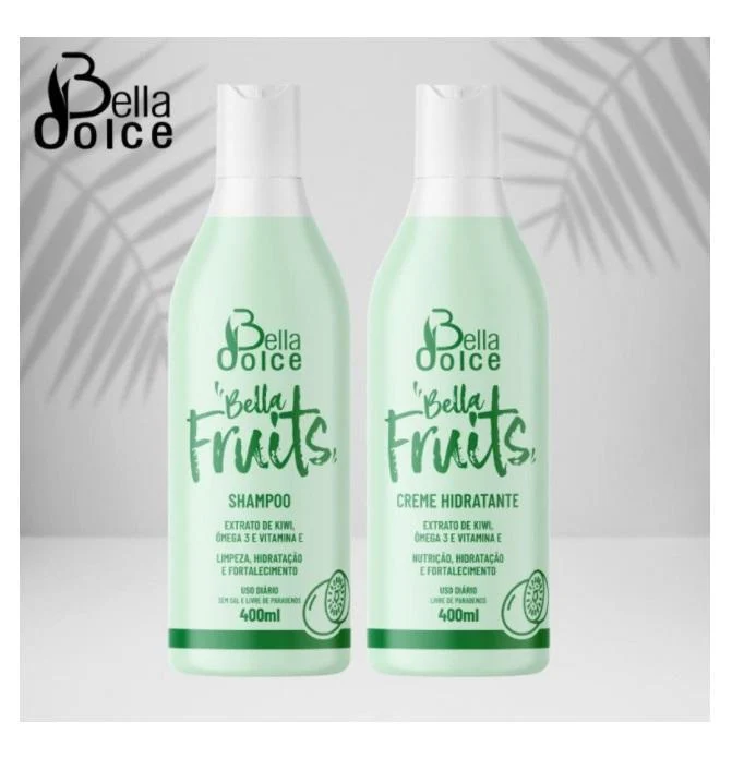 Bella Fruits Kiwi Extract Moisturizing Reconstruction Kit 2x400ml - Bella Dolce